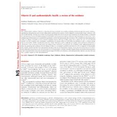 Vitamin D and cardiometabolic health a review of the evidence.