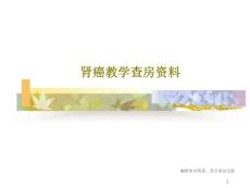 肾癌教学查房课件