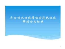 完全性大动脉转位冠状动脉解剖分类标准课件