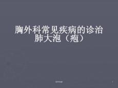 肺大疱的诊治医学课件