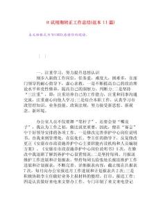 it試用期轉正工作總結(范本11篇)[工作總結]