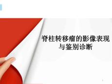 脊柱转移瘤的影像表现与鉴别诊断课件