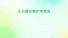 大小便失禁护理查房