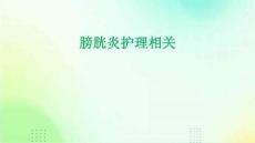 膀胱炎护理相关ppt
