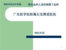 颅内血肿-急性硬膜下血肿课件