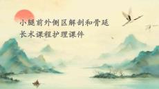 小腿前外侧区解剖和骨延长术课程护理课件