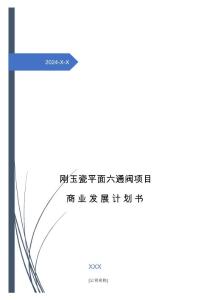 2024年刚玉瓷平面六通阀项目商业发展计划书