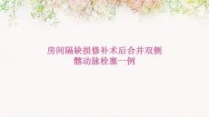 房间隔缺损修补术后合并双侧髂动脉栓塞一例