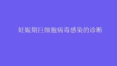 妊娠期巨细胞病毒感染的诊断2024PPT
