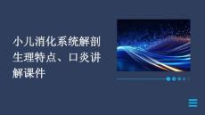 小儿消化系统解剖生理特点、口炎讲解课件