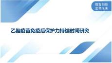 乙脑疫苗免疫后保护力持续时间研究