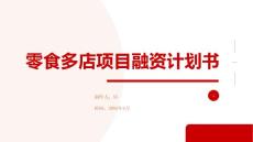 零食多店项目融资计划书