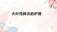 大叶性肺炎的护理