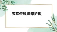 房室传导阻滞护理