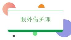 眼外伤护理_讲稿模板