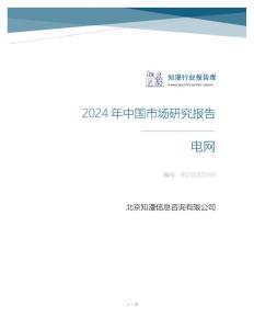 2024年中國電網行業市場研究報告（公開版）