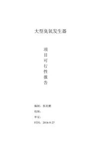 臭氧發生器可行性報告材料