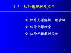 有机波谱分析：1.5  红外谱解析及应用