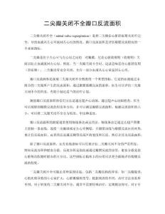 二尖瓣关闭不全瓣口反流面积