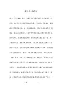 描写外公的作文