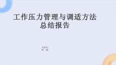 工作壓力管理與調(diào)適方法總結(jié)報(bào)告報(bào)告