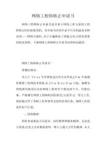 2024年網絡工程師職業(yè)發(fā)展申請