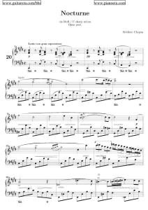 肖邦 Nocturne No[1].20 in c-sharp Minor Op.posth