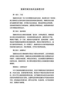 紫癜性肾炎临床及病理分析