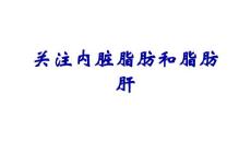 关注内脏脂肪和脂肪肝