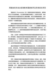 隐翅虫科昆虫比较线粒体基因组学及系统发生研究