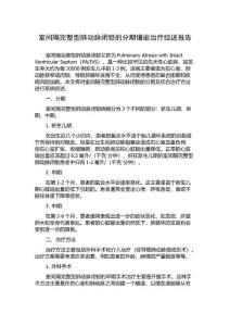 室间隔完整型肺动脉闭锁的分期镶嵌治疗综述报告