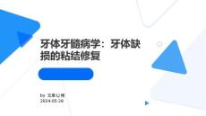 牙体牙髓病学：牙体缺损的粘结修复