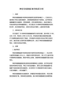 神经母细胞瘤38例临床分析