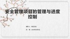 安全管理的項(xiàng)目管理與進(jìn)度控制