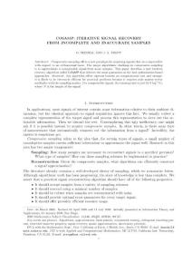 863-COSAMP ITERATIVE SIGNAL RECOVERY