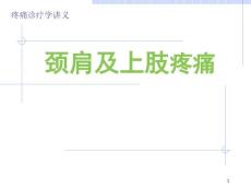 颈肩及上肢疼痛PPT课件