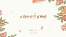 言语治疗发育迟缓ppt