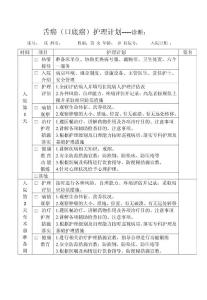 舌癌护理计划