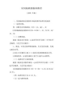 室间隔缺损临床路径