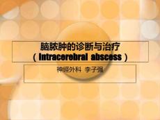 脑脓肿的诊断与治疗