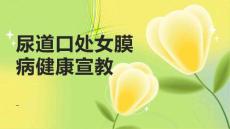 尿道口处女膜病健康宣教