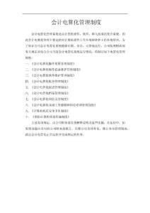 會計(jì)電算化管理制度