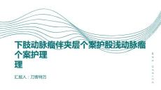 下肢动脉瘤伴夹层个案护股浅动脉瘤个案护理