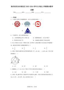 陜西省西安市閻良區(qū)2023-2024學年九年級上學期期末數(shù)學試題（含答案解析）