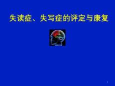失读症、失写症的评定与康复【98页】