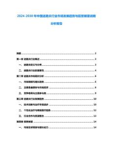 2024-2030年中国迷路炎行业市场发展趋势与前景展望战略分析报告
