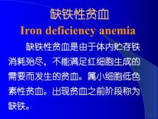 缺铁性贫血IRONDEFICIENCYANAEMIA