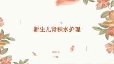 新生儿肾积水护理