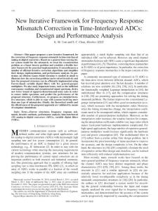 New Iterative Framework for Frequency Response Mismatch Correction in Time-Interleaved ADCsDesign and Performance Analysis