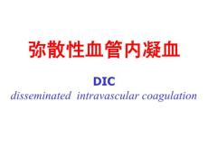 弥散性血管内凝血培训课件
